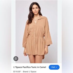 L*Space Camel Tie Waist Mini Dress or Tunic